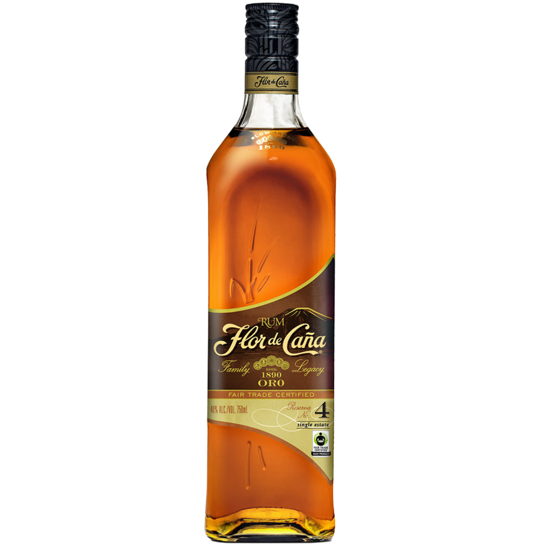FLOR DE CANA 750 ML 4 YR GOLD