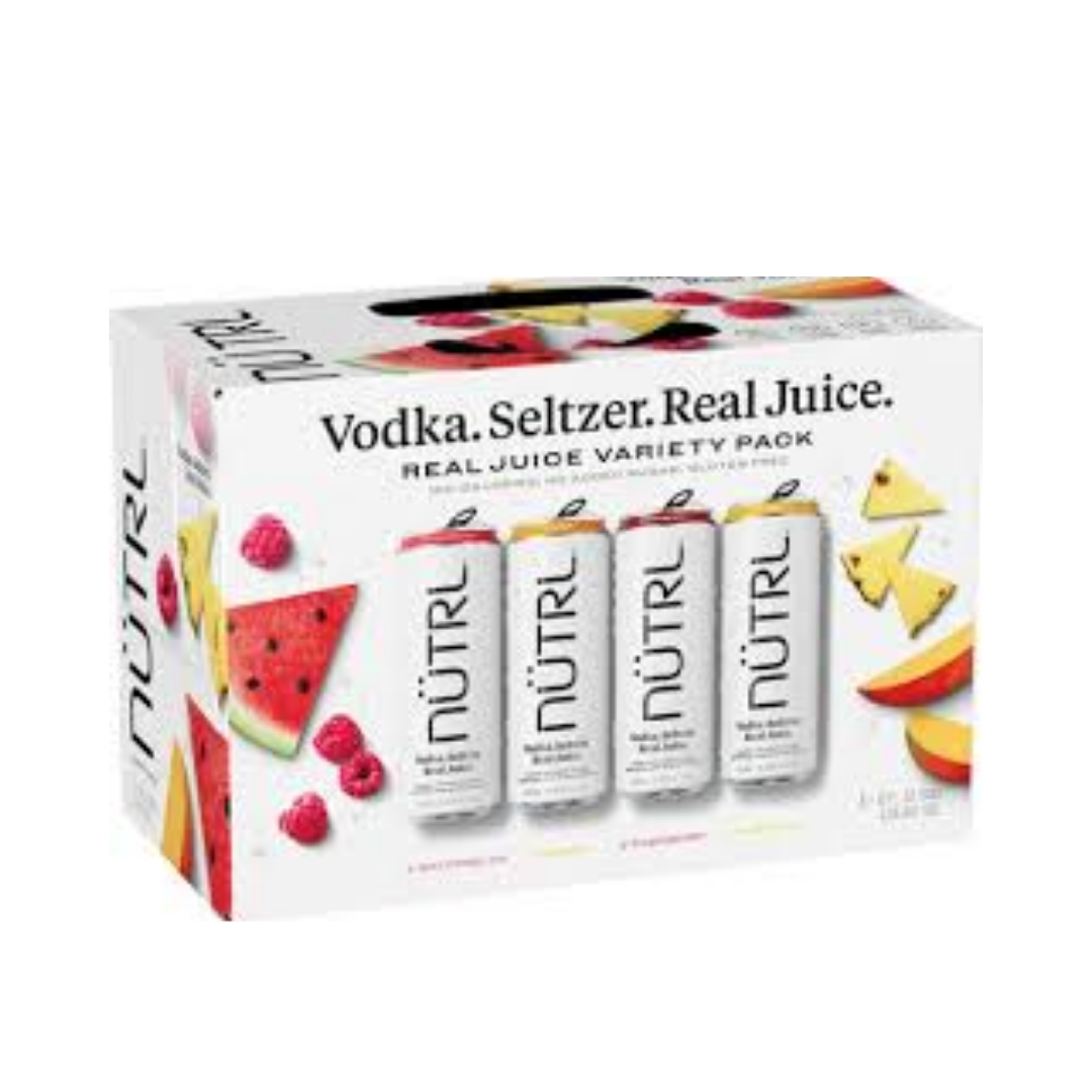 NUTRL 8 PACK CANS 355ML V&S FRUIT VP